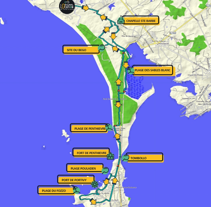 Carte du circuit FB1  : à l’assaut du fort sans culotte