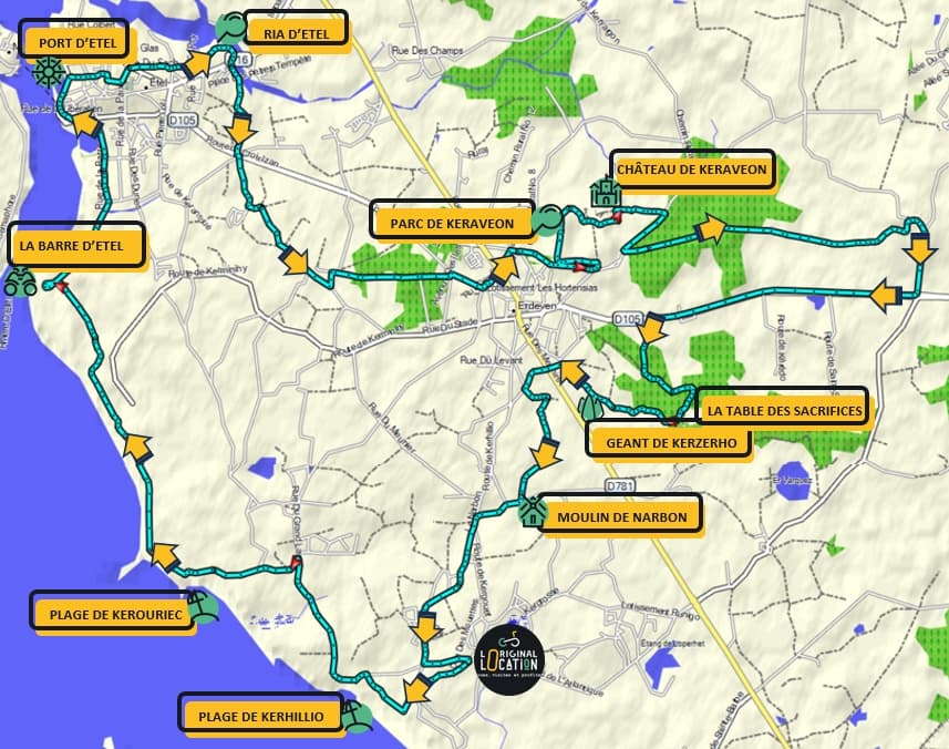 Carte du circuit FB2  : Entre terre et mer